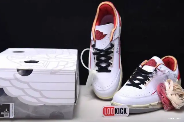 HYPE Retro Off-White Red Jordan White Low 2 SP DJ4375-106 0624